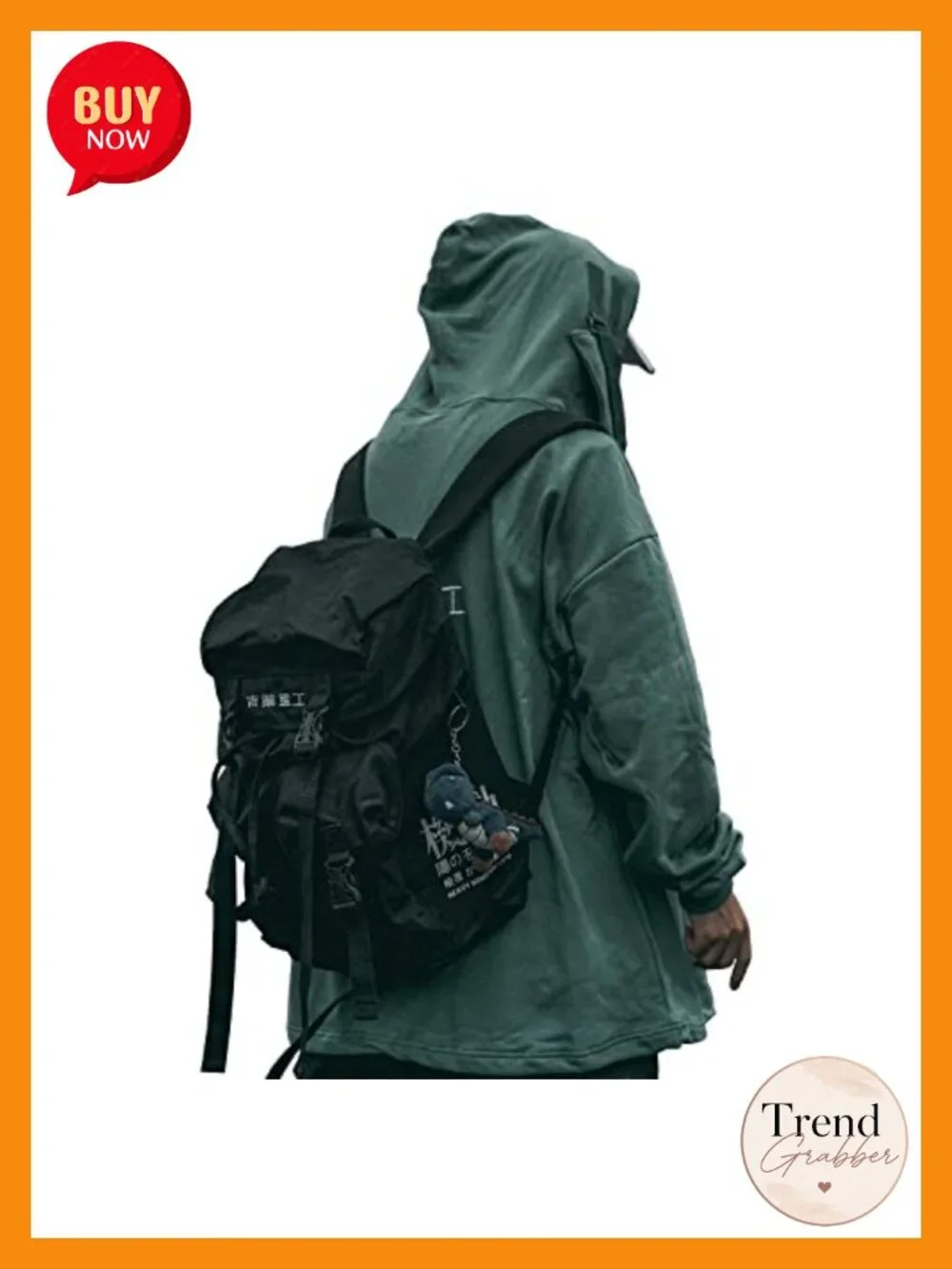 Techwear Backpack Japanese Streetwear Men's Laptop Casual Daypack